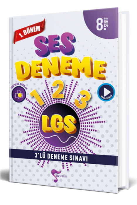 8. Sınıf LGS Tüm Dersler 1. Dönem Ses 3 lü Deneme Video Çözümlü Ses Yayınları