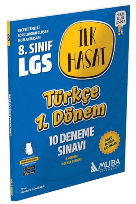 8. Sınıf LGS Türkçe 1. Dönem İlk Hasat 10 Deneme Muba Yayınları