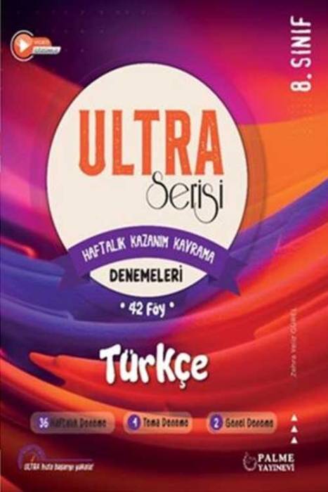 8. Sınıf LGS Türkçe Ultra Serisi Denemeleri Palme Yayınevi