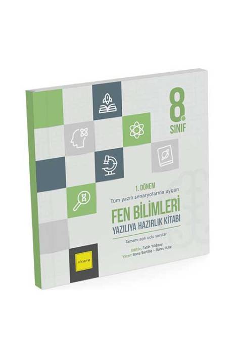 8. Sınıf LGS1. Dönem Fen Bilimleri Yazılıya Hazırlık Kitabı Kare Yayınları