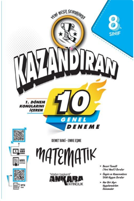 8. Sınıf Matematik 1. Dönem Kazandıran 10 Deneme Ankara Yayıncılık