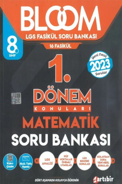 2023 8. Sınıf Matematik BLOOM 1. Dönem Soru Bankası Artıbir Yayınları