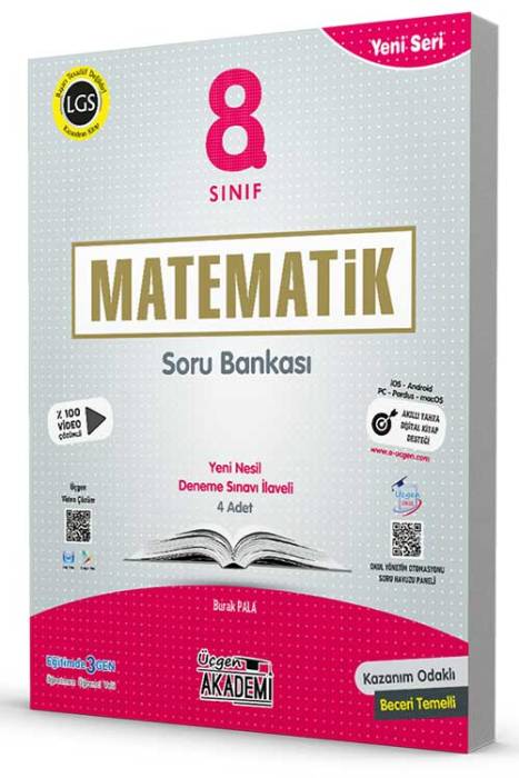 8. Sınıf Matematik Soru Bankası + 4 Deneme Sınavı İlaveli Üçgen Akademi Yayınları