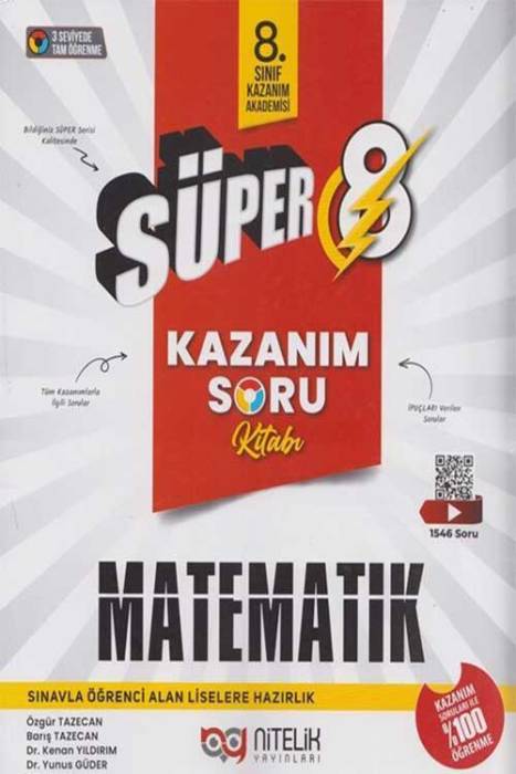 8. Sınıf Matematik Süper Kazanım Soru Kitabı Nitelik Yayınları