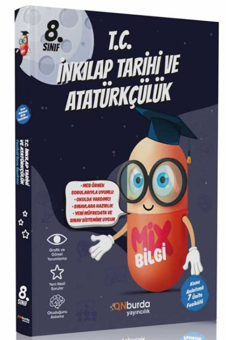 8. Sınıf Mix Bilgi T.C. İnkılap Tarihi ve Atatürkçülük Konu Özetli Fasikül Soru Bankası Onburda Yayınları