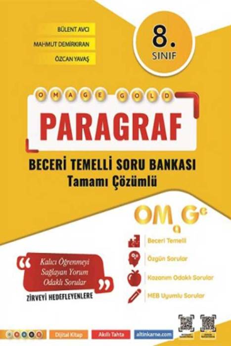 8. Sınıf Omage Gold Paragraf Soru Bankası Omage Yayınları