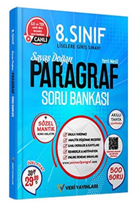 8. Sınıf Paragraf Yeni Nesil Soru Bankası Veri Yayınları