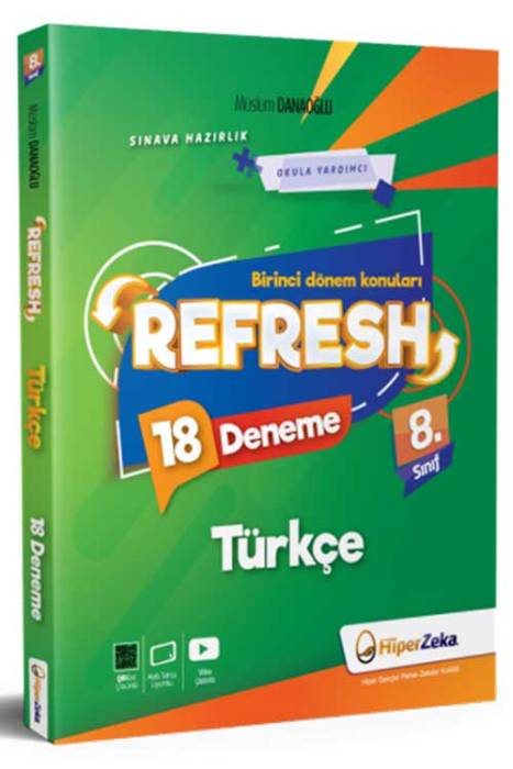 8. Sınıf Refresh Türkçe 18 Deneme LGS 1. Dönem Konuları Hiper Zeka Yayınları