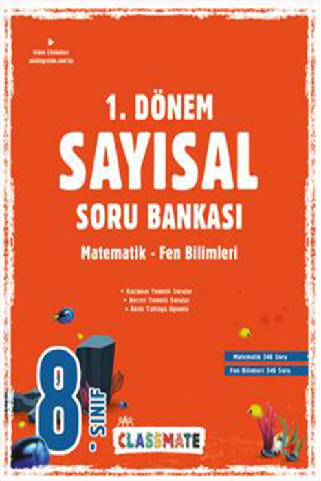 8. Sınıf Sayısal 1. Dönem Classmate Soru Bankası Okyanus Yayınları