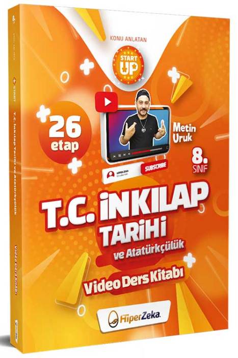 8. Sınıf Start Up T.C. İnkılap Tarihi Konu Anlatan Video Ders Kitabı Hiper Zeka Yayınları