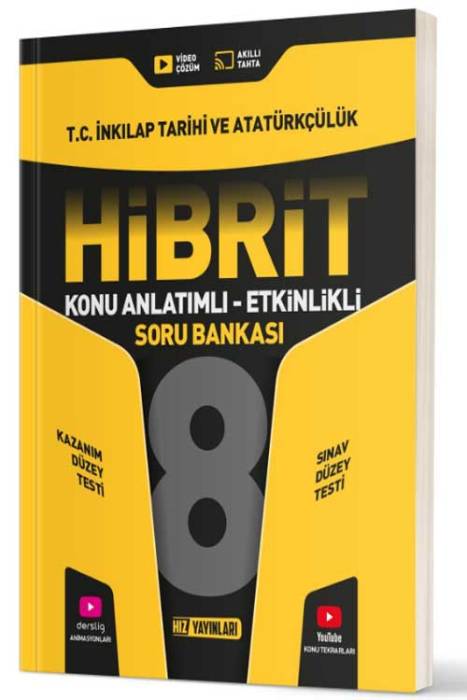 8. Sınıf T.C. İnkılap Tarihi ve Atatürkçülük HİBRİT Konu Anlatımlı Etkinlikli Soru Bankası Hız Yayınları