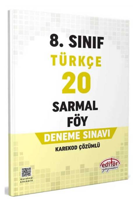 8. Sınıf Türkçe 20 Sarmal Föy Deneme Sınavı Editör Yayınevi