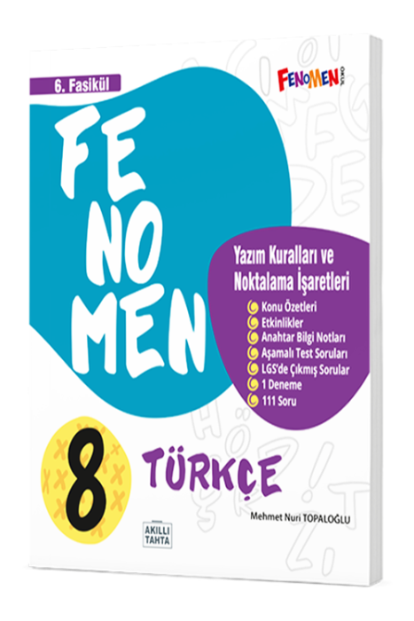 8. Sınıf Türkçe 6. Fasikül Fenomen Yayınları