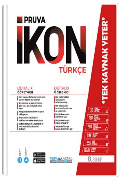 8. Sınıf Türkçe İkon Konu Anlatımlı Pruva Akademi Yayınları