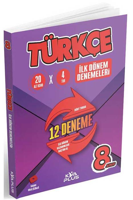 8. Sınıf Türkçe İlk Dönem Denemeleri Koray Varol Yayınları