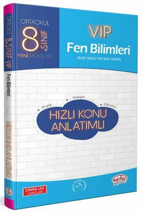 8. Sınıf VIP Fen Bilimleri Hızlı Konu Anlatımlı Editör Yayınları