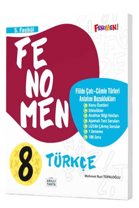 8.Sınıf 5. Fasikül Fiilde Çatı-Cümle Türleri Anlatım Bozuklukları Fenomen Yayınları