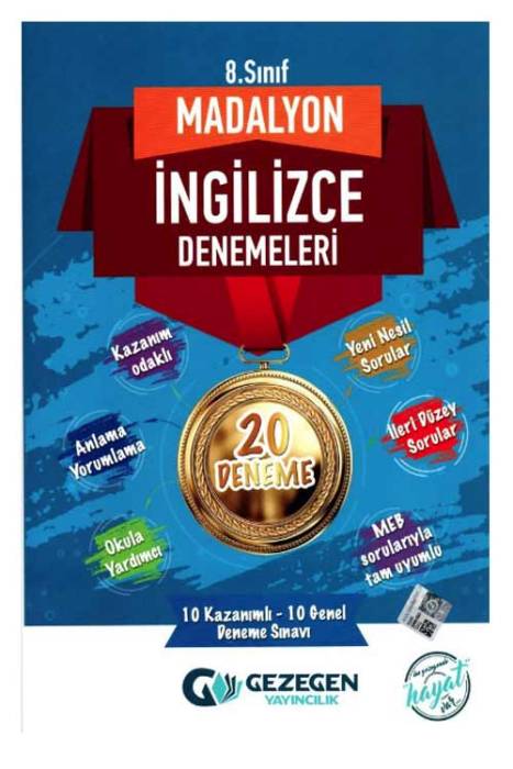 8.Sınıf İngilizce 20 Madalyon Denemeler Gezegen Yayınları