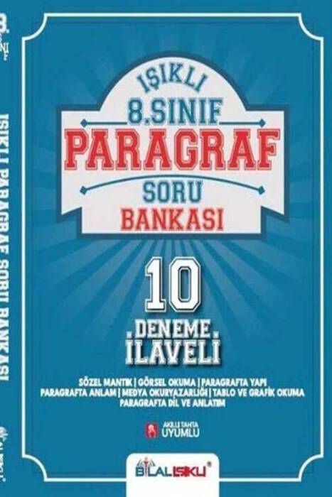 8.Sınıf Paragraf Işıklı Soru Bankası 10 Deneme İlaveli Bilal Işıklı Yayınları