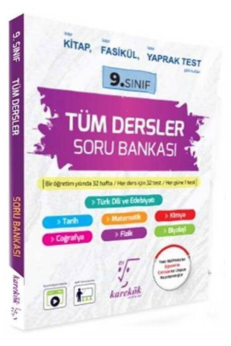 9. Sınıf Tüm Dersler Soru Bankası Karekök Yayınları