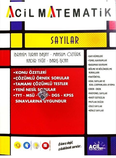 Acil Yayınları TYT Acil Matematik Sayılar