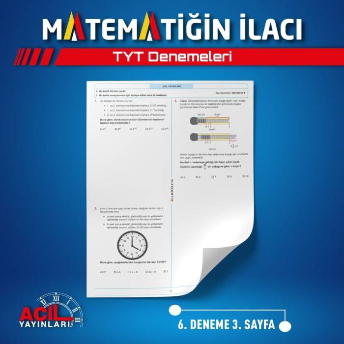  TYT Matematiğin İlacı Denemeleri Acil Yayınları 