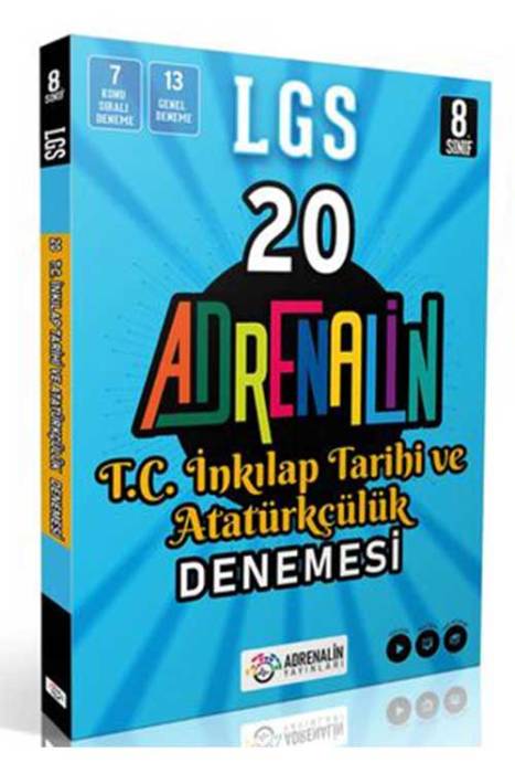 Adrenalin 8.Sınıf LGS İnkılap Tarihi 20 Branş Denemesi Adrenalin Yayınları