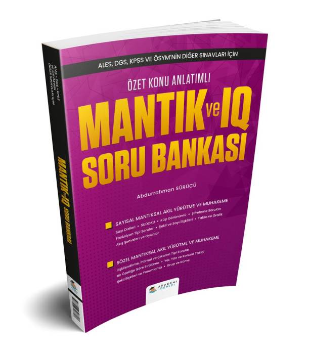 Akademi Denizi ALES DGS KPSS ve ÖSYM nin Diğer Sınavları İçin Mantık ve IQ Konu Anlatımlı Soru Bankası Akademi Denizi Yayınları