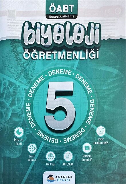 Akademi Denizi ÖABT Biyoloji Öğretmenliği 5 Deneme Akademi Denizi Yayınları 