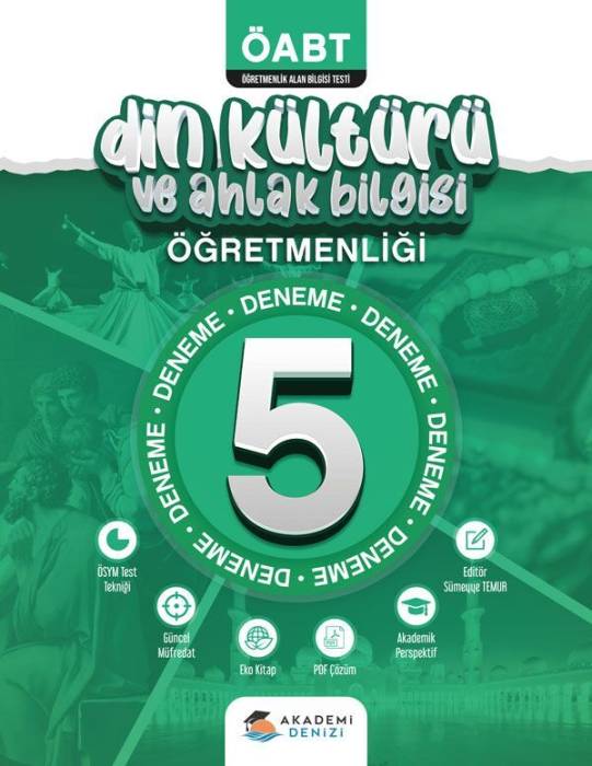 Akademi Denizi ÖABT Din Kültürü ve Ahlak Bilgisi Öğretmenliği 5 li Deneme Akademi Denizi Yayınları