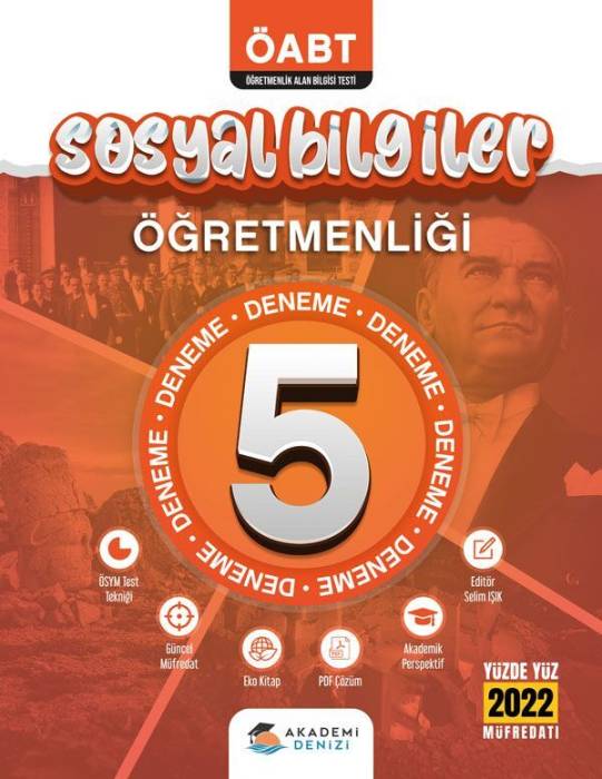  Akademi Denizi ÖABT Sosyal Bilgiler Öğretmenliği 5 li Deneme Akademi Denizi Yayınları