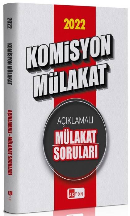 Akfon 2022 KPSS A Grubu Kaymakamlık Hakimlik Açıklamalı Komisyon Mülakat Soruları Akfon Yayınları