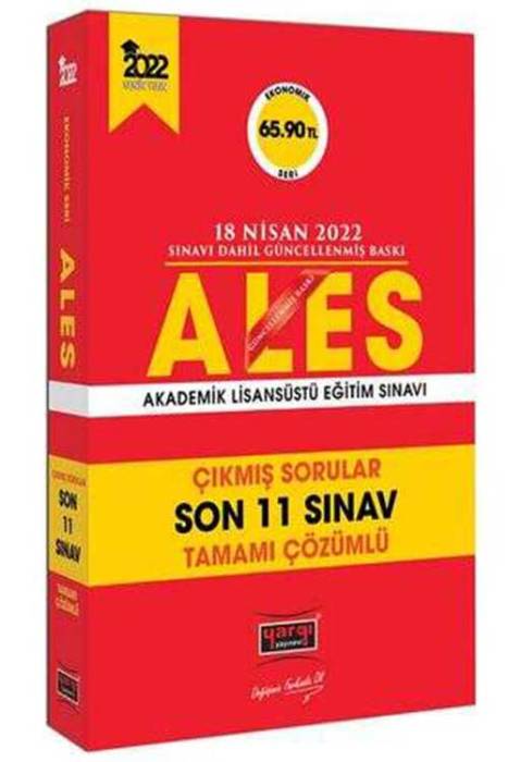 ALES Ekonomik Seri Son 11 Sınav Çıkmış Sorular (18 Nisan 2022 Sınavı Dahil) Yargı Yayınları