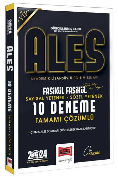 2024 ALES Vip Sayısal-Sözel Yetenek Fasikül Fasikül Tamamı Detaylı Çözümlü 10 Deneme Yargı Yayınları