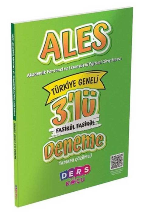 ALES Türkiye Geneli 3 Deneme Çözümlü Ders Koçu Yayınları