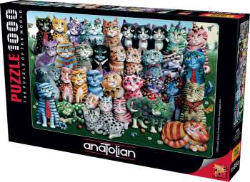 Anatolian Puzzle 1000 Parça Aile Toplantısı / Cat Family Reunion ANA.1030 - Thumbnail