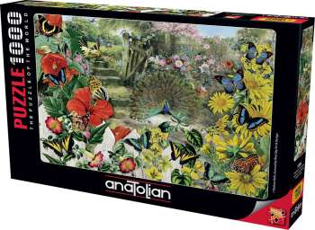 Anatolian Puzzle 1000 Parça Bahçedeki Tavuskuşu / Peacock in the Garden ANA.1084 - Thumbnail