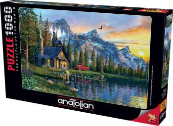 Anatolian Puzzle 1000 Parça Dağevinde Günbatımı / Sunset Cabin ANA.1024 - Thumbnail