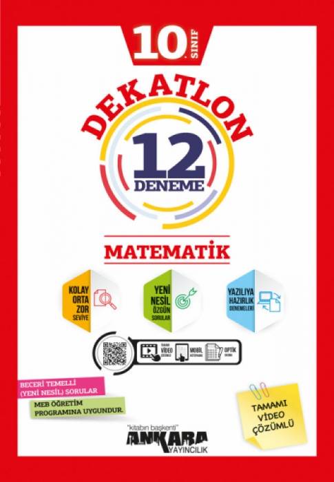 ​​Ankara 10. Sınıf Matematik Dekatlon Video Çözümlü 12 Deneme Ankara Yayıncılık