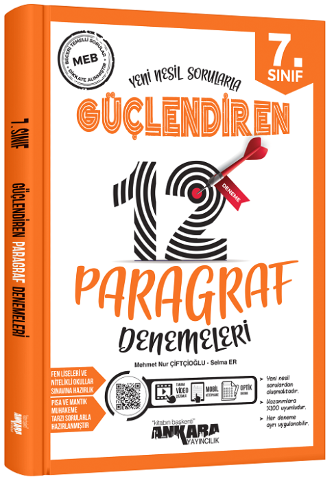 Ankara 7. Sınıf Paragraf Güçlendiren 12 Deneme Ankara Yayıncılık