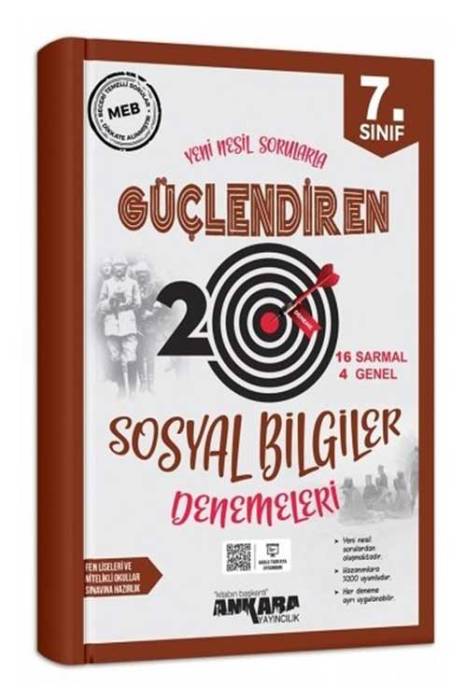 Ankara 7. Sınıf Sosyal Bilgiler 20 Güçlendiren Deneme Ankara Yayıncılık