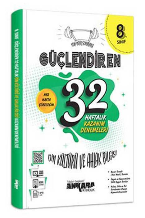 Ankara 8. Sınıf Din Kültürü ve Ahlak Bilgisi Güçlendiren 32 Haftalık Kazanım Denemeleri