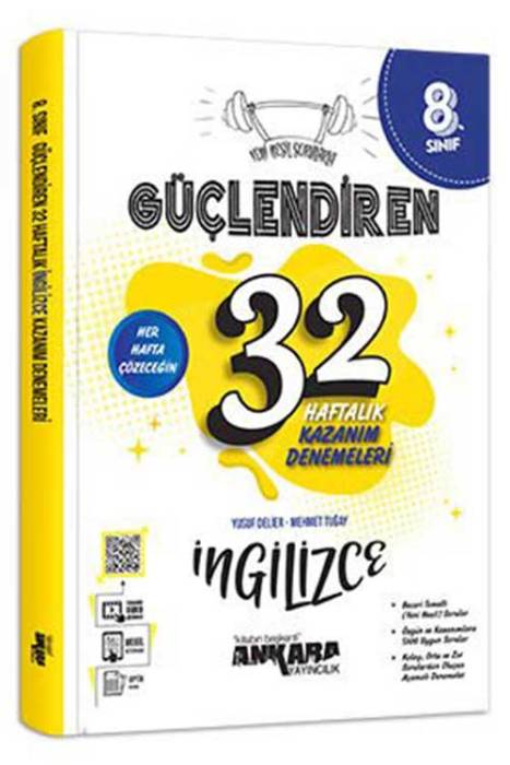 Ankara 8. Sınıf İngilizce Güçlendiren 32 Haftalık Kazanım Denemeleri Ankara Yayıncılık