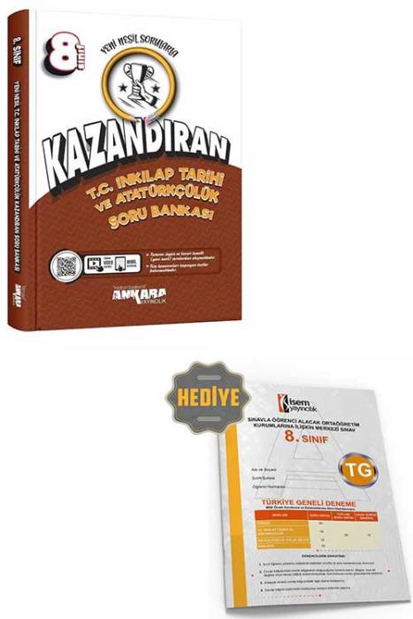 Ankara 8. Sınıf T.C İnkılap Tarihi ve Atatürkçülük Kazandıran Soru Bankası HEDİYELİ Ankara Yayıncılık TY