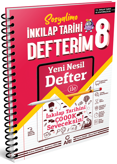 Arı 8. Sınıf İnkilap Tarihi Defterim Sosyalimo Arı Yayınları