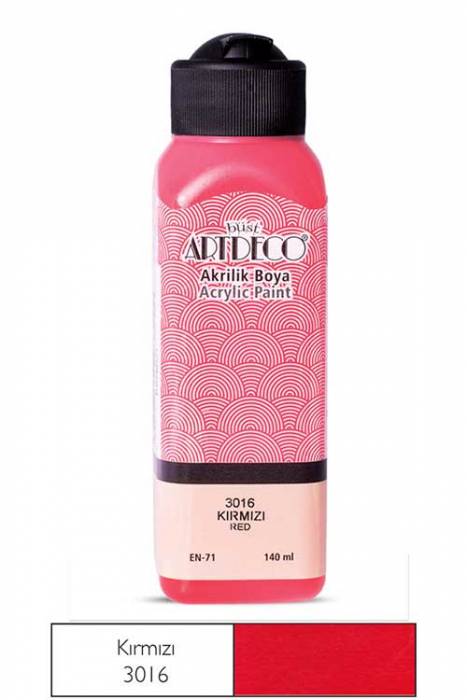 Artdeco Akrilik Boya 140 ml 3016 Kırmızı