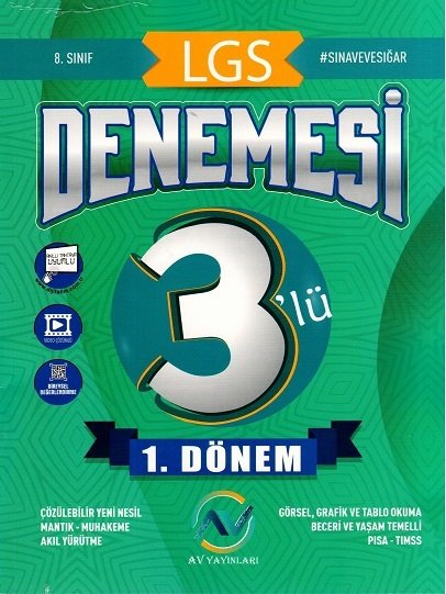 Av 8. Sınıf LGS 1. Dönem 3 lü Deneme Av Yayınları