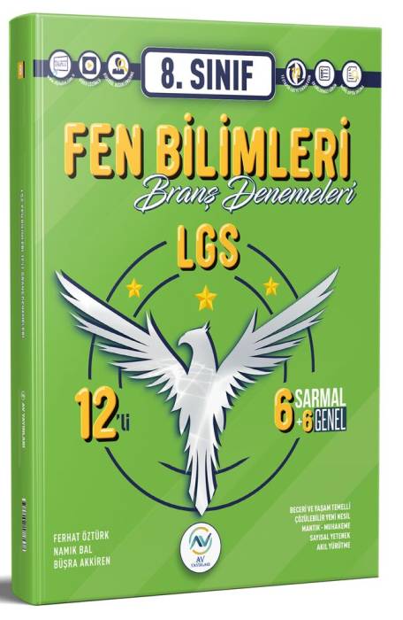 8. Sınıf LGS Fen Bilimleri 12 li Branş Deneme Av Yayınları