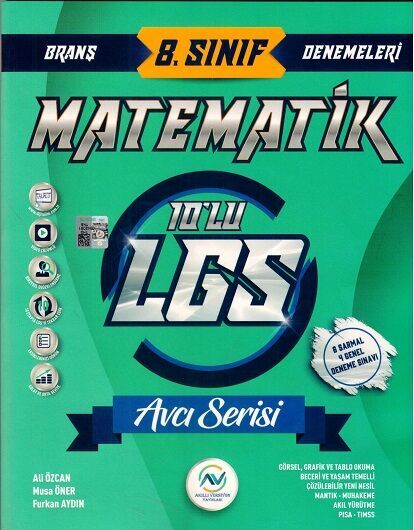 Av Akıllı Versiyon Yayınları 8. Sınıf LGS Matematik 10 lu Deneme