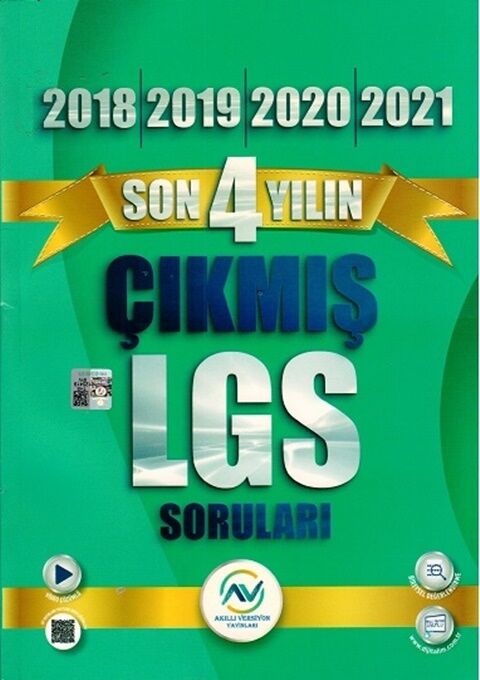 Av Akıllı Versiyon Yayınları 8. Sınıf LGS Son 3 Yılın Çıkmış Sorular